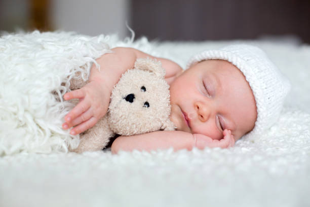 istock Beautiful newborn baby boy, sleeping 849783940