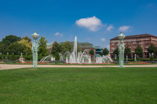 istock Fountains At Friedrichsplatz With Mannheim Water Tower 849784248