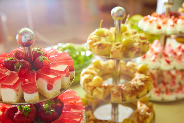 istock Dessert table for party. akes and sweetness. Shallow dof 849793796