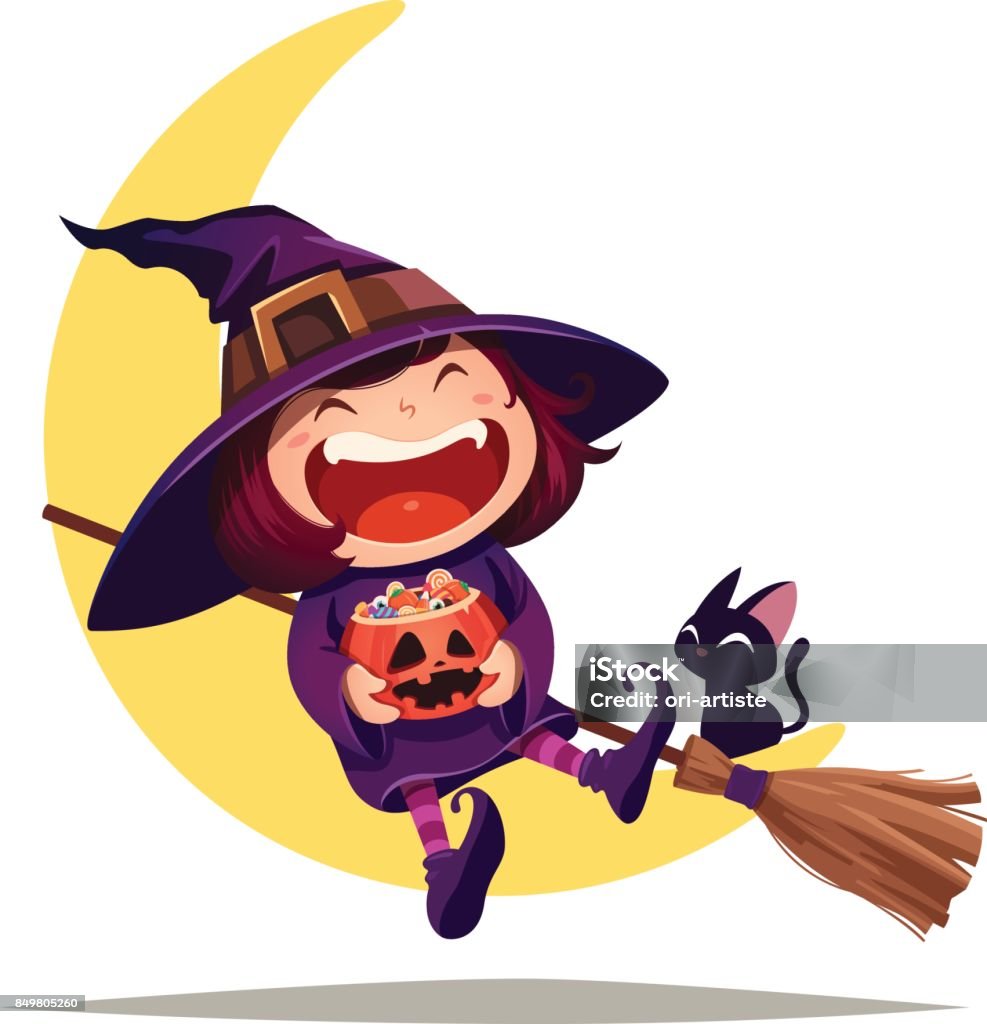 Halloween Little Witch Stock Illustration - Download Image Now - Witch, Cartoon, Halloween - iStock Halloween Little Witch Stock Illustration - Download Image Now - Witch, Cartoon, Halloween - iStock