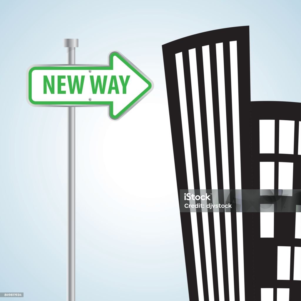 Way Design A Way Design Street And Road Sign Concept Editable Vector Stock ...