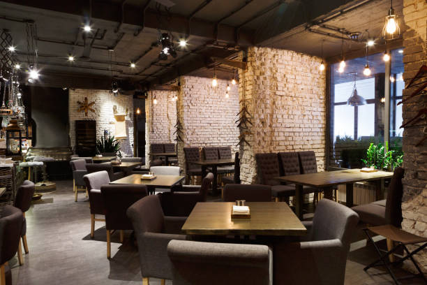 istock Interior of cozy restaurant, loft style 849816484