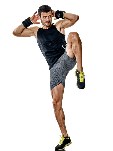 istock fitness man cardio boxing exercises isolated 849816610
