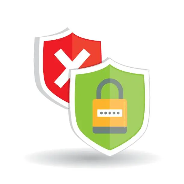 Vector illustration of Security system design. technology illustration. protection icon