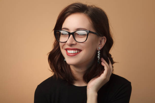 istock Stylish model in elegant glasses 849837970