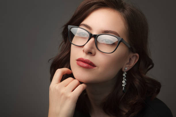 istock Gorgeous brunette woman wearing glasses 849838522