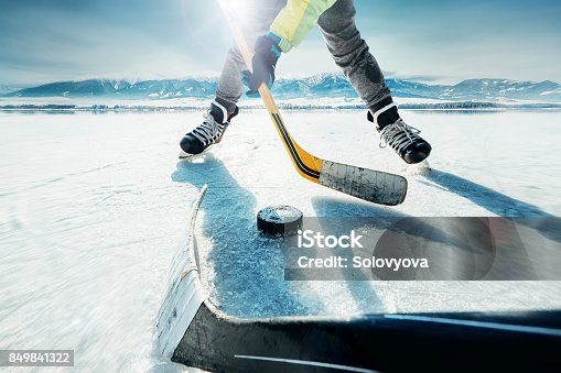 istock Ice hockey game moment 849841322