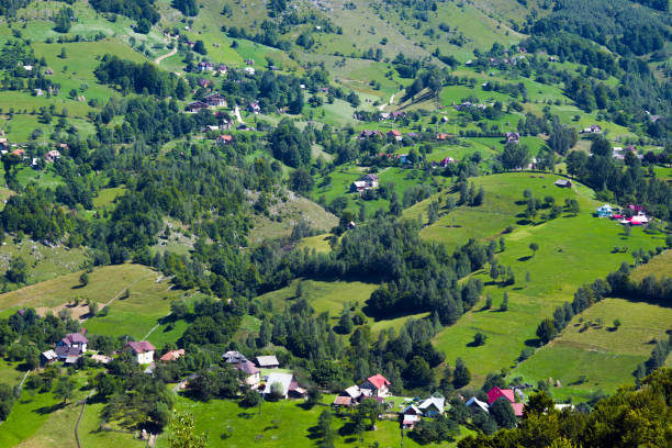 istock Mountain village with scattered houses 849845238