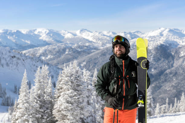 istock Backcountry Skier on Mountain Summit 849859900