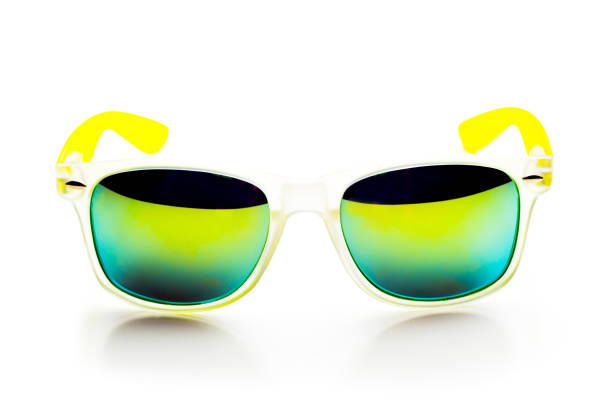 istock Yellow sun glasses isolated over the white background 849864176