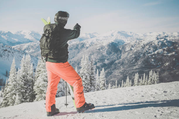 istock Backcountry Skier on Mountain Summit 849869024