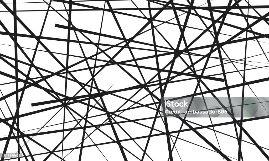 Chaotic Lines Abstract Geometric Pattern Stock Illustration - Download ...