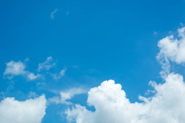 istock Amazing fluffy soft white clouds in bottom with copy space blue sky in day time light, ideal use for background. 849897134