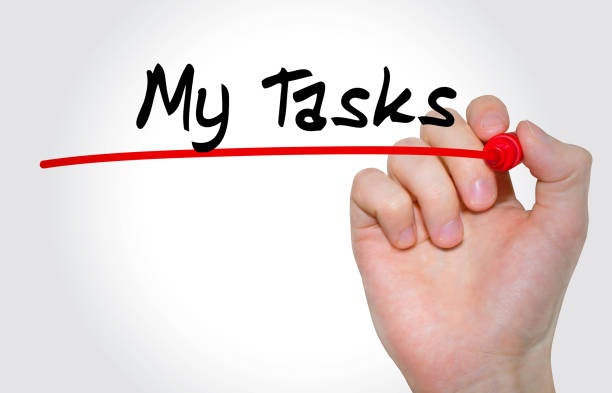 istock Hand writing inscription My Tasks with marker, concept 849902032