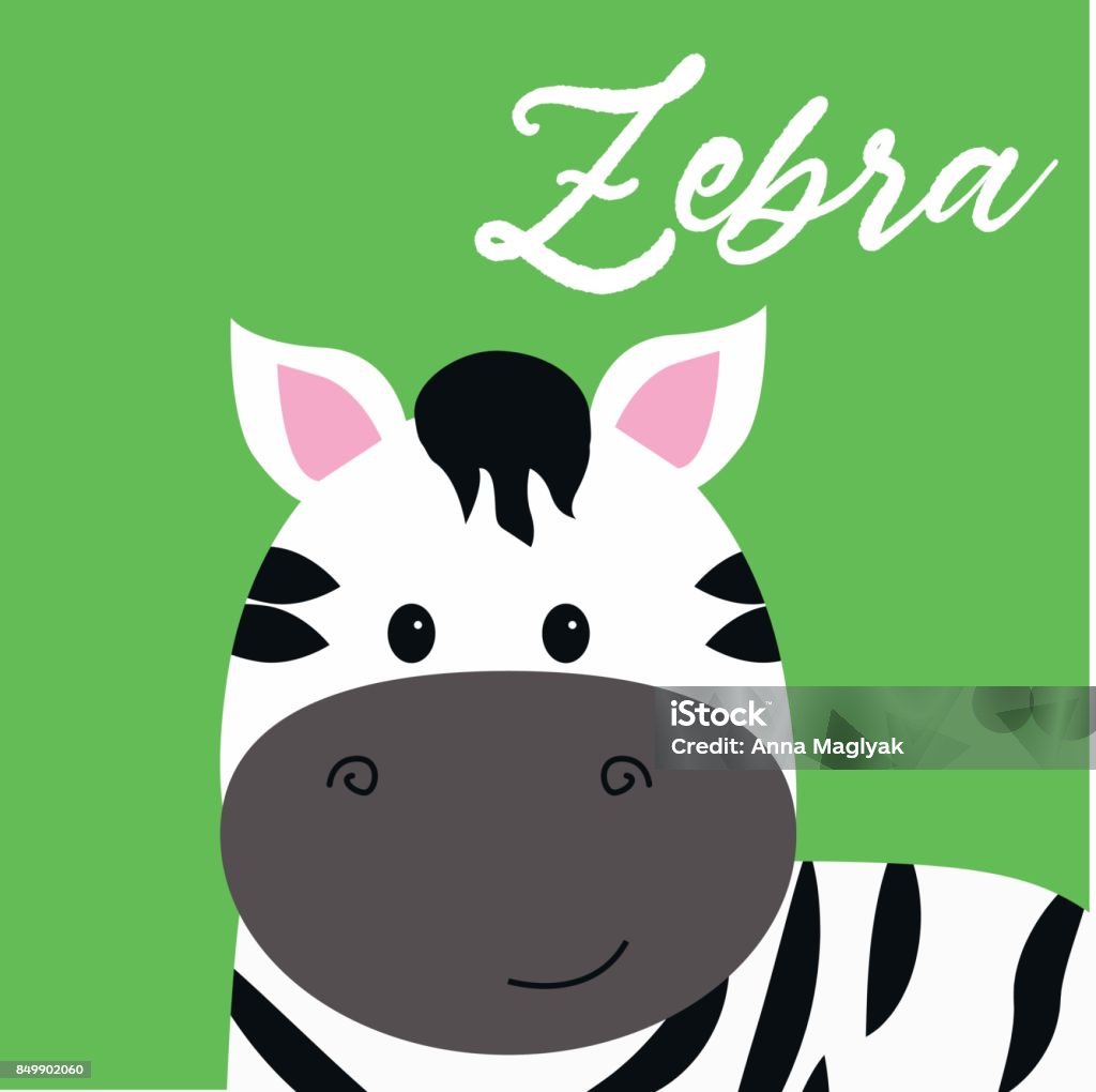 ÐÑÐ½Ð¾Ð²Ð½ÑÐµ RGB Cartoon cute zebra vector print colorfull illustration Animal stock vector