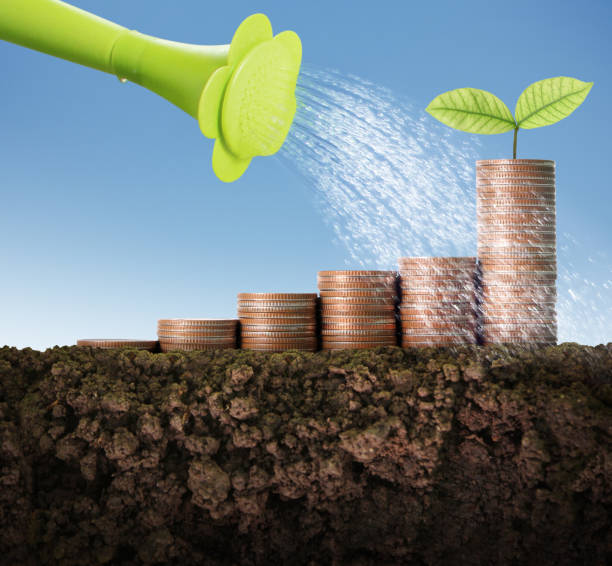 istock Coins graph stock market 849906164