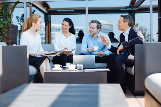 istock Joyful smart man pointing at the woman 849906462
