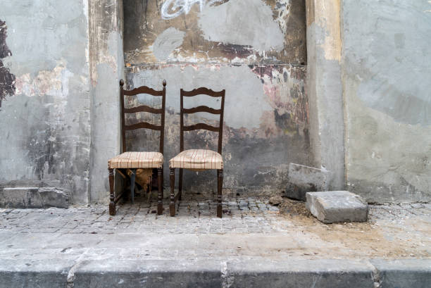 istock wooden chair on street 849906936