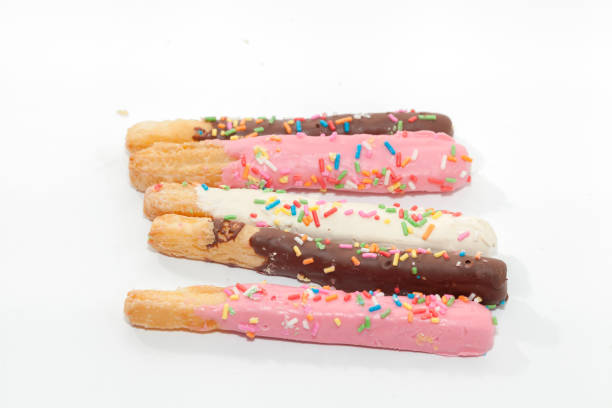istock colorful doughnut Stick isolated on white background 849909394
