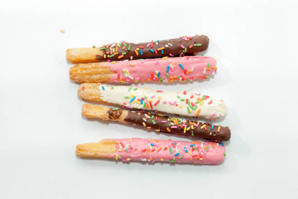 istock colorful doughnut Stick isolated on white background 849911784