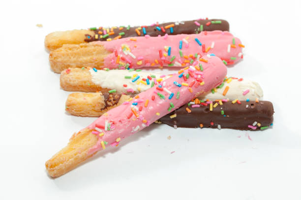 istock colorful doughnut Stick isolated on white background 849911902