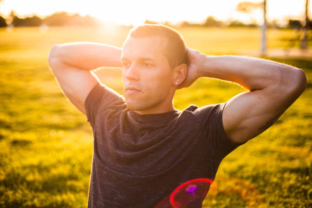 istock Man Working Out at the Park 849935060