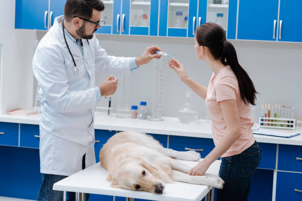 istock Attentive man showing thermometer to his patient 849948112