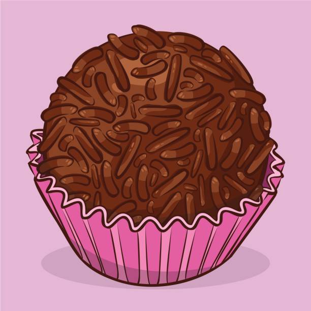 ilustrações, clipart, desenhos animados e ícones de doce de brigadeiro - doce brasileiro - aniversário - plate ingredient food chocolate