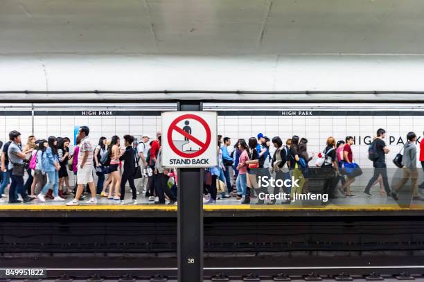Subway Station High Park Stock Photo - Download Image Now - Toronto, Crowded, Street