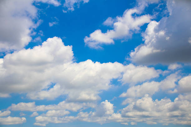 istock Blue sky and white clouds thick clouds and good weather 849953006