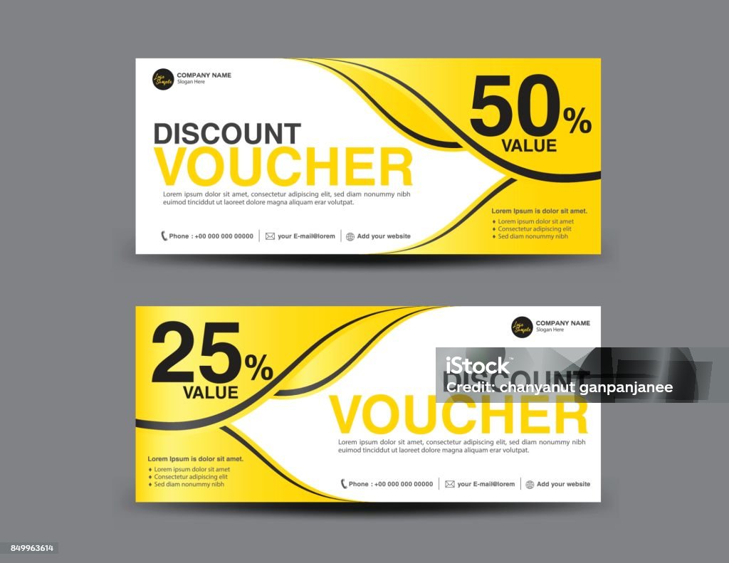 Contoh Program Discount Kuning Diskon Voucher Template Flyer Desain Ilustrasi Stok - Unduh ...