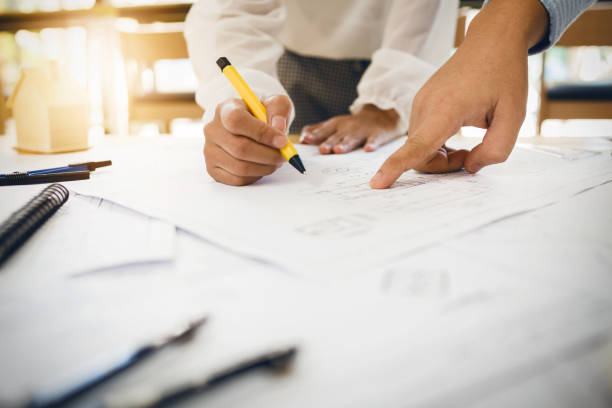 istock Business teamwork of engineer construction meeting. 849965188