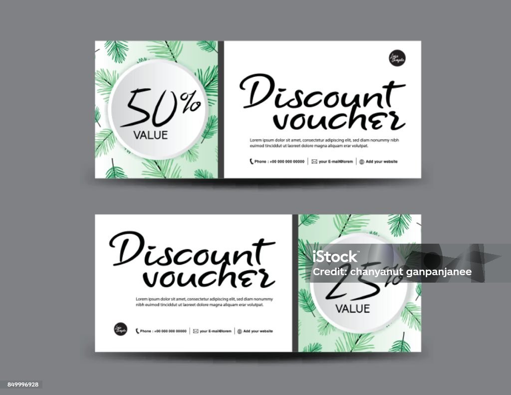 Discount Layout Example Discount Voucher Template Layout Stock Illustration - Download Image ...