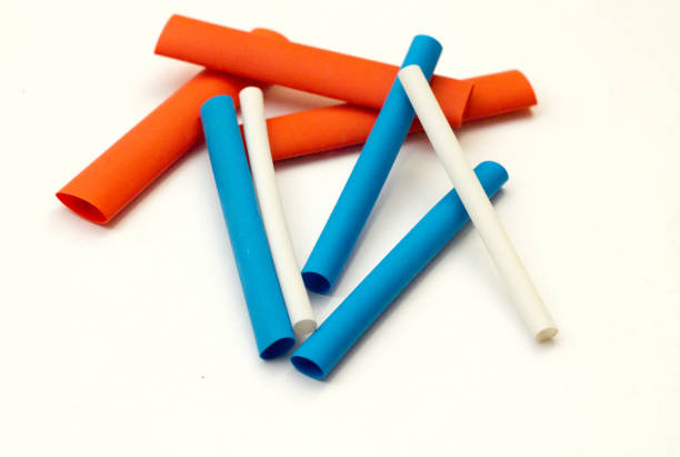 istock Heat-shrinkable tubing on a white background 850028948