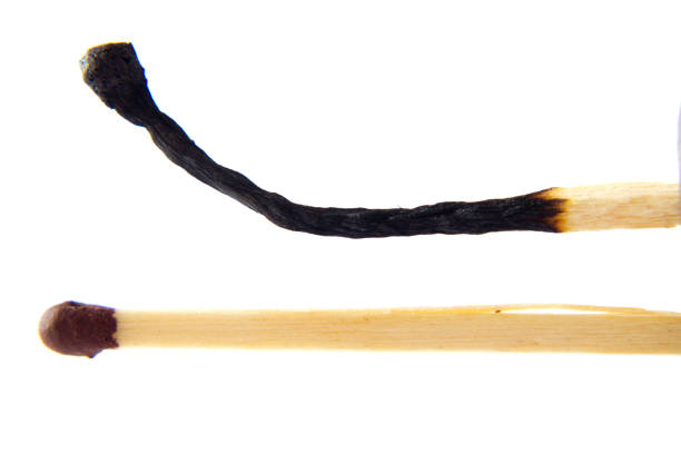 istock The matches are ordered in a degree of burntness close-up. macro 850048708