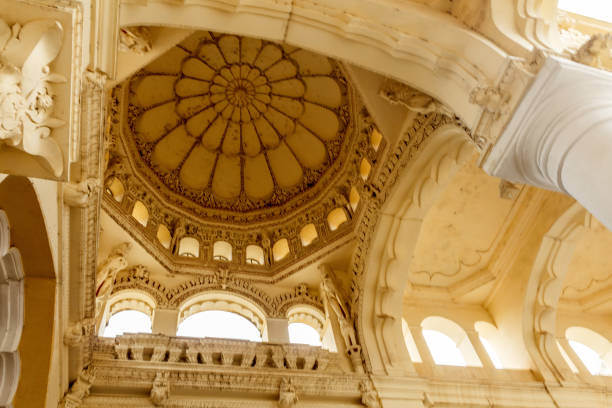 Inside view of an ancient Thirumalai Nayak Palace
