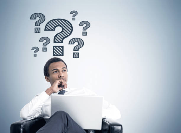 istock Pensive African American businessman, questions 850100254