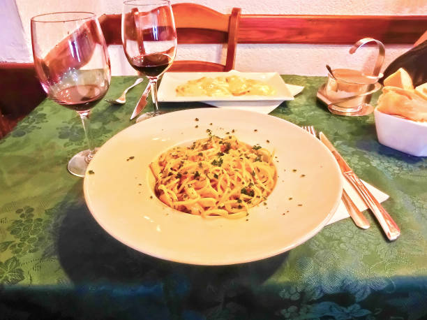 istock The glasses of wine, a restaurant serving a blurred background 850109480