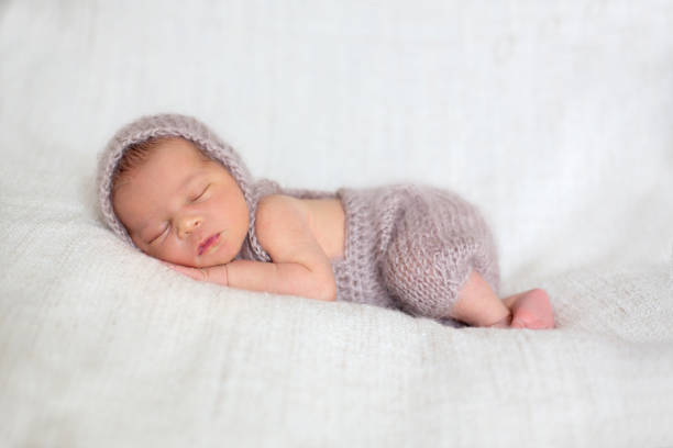 istock Newborn baby boy, sleeping happily 850117910