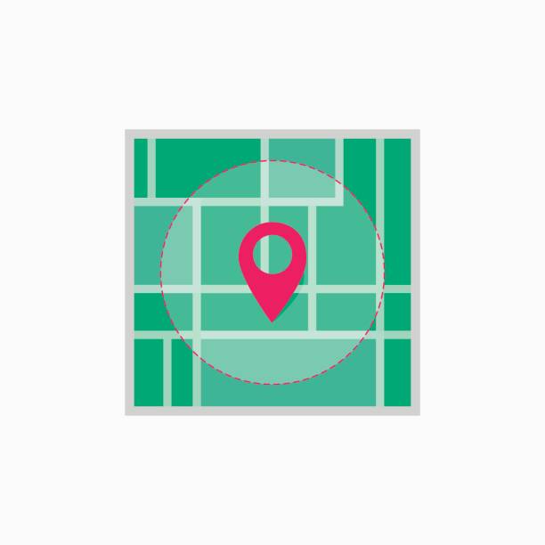 istock Vector icon. Map of the city. Point on the map. Pin and the distance, GPS navigator . Flat style 850121286