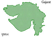 istock Gujarat (India) Map  doted type High Quality 850121590