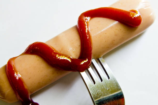 A Kasewurst is a bratwurst with small cheese (Kase) pieces in the sausage, this was served outside on a paper plate with German mustard and a flatbread.