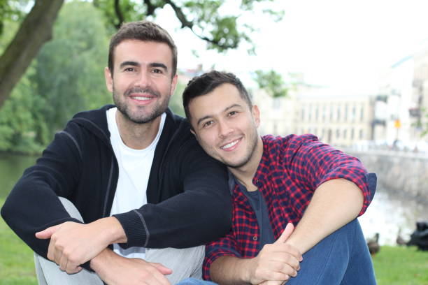 istock Couple smiling in the park 850137862