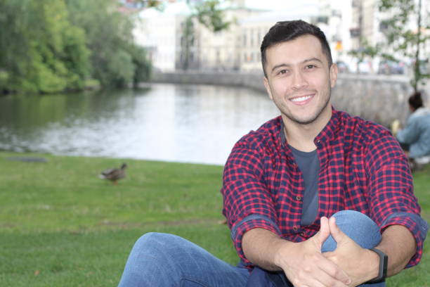 istock Cute boy smiling in the park close-up 850139880