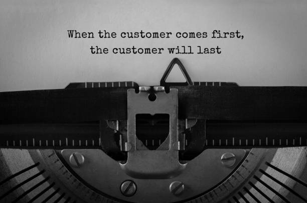 istock Text When the customer comes first the customer will last typed on retro typewriter 850145868