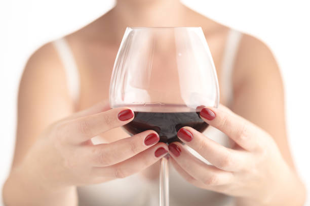 istock Woman testing benefit of natural red wine 850165020