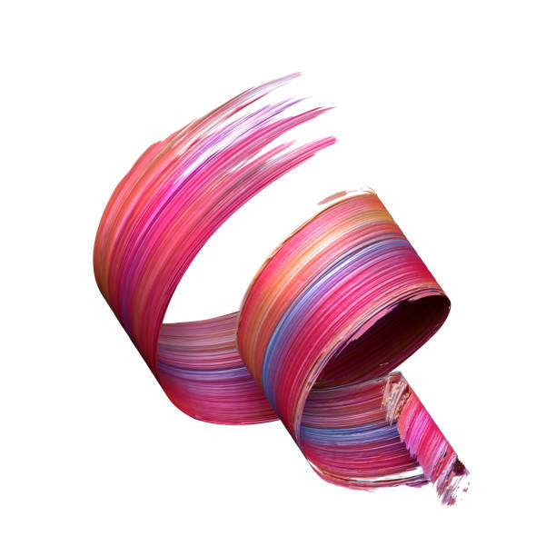 istock 3d render, abstract brush stroke, paint splash, splatter, colorful curl, artistic spiral, vivid ribbon 850165424
