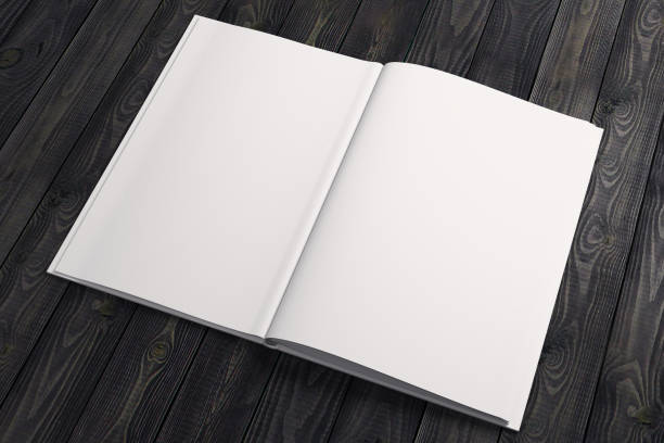 istock Clean white copybook on wooden desktop 850181974
