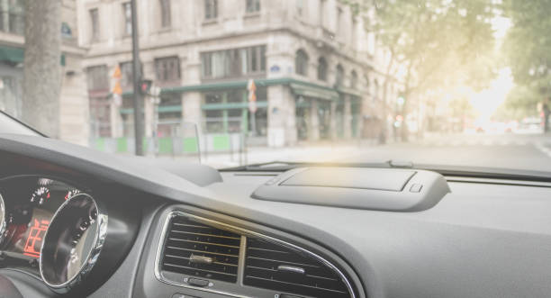 istock modern car rolls through the streets of Paris 850182074