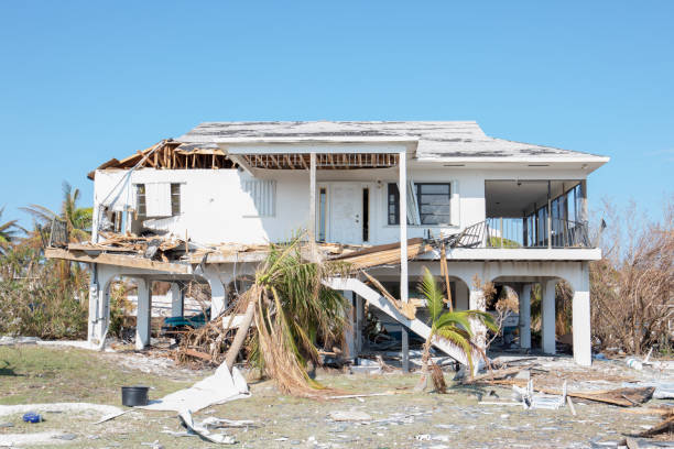 дом разрушен ураганом "ирма" в рамрод-ки во флориде-кис - ramrod стоковые фото и изображения